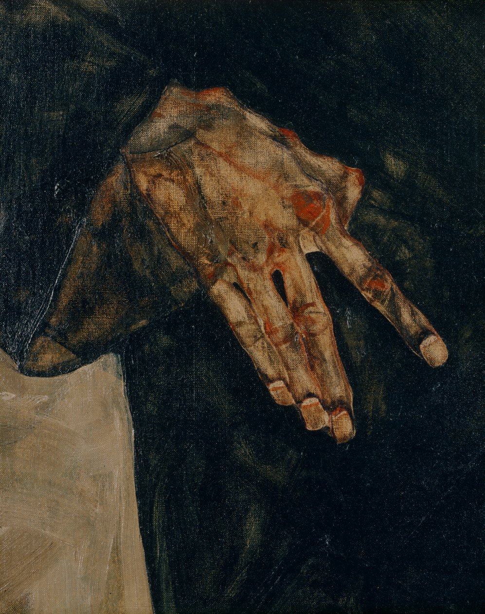 Die Eremiten (tuval üzerine yağlıboya) by Egon Schiele