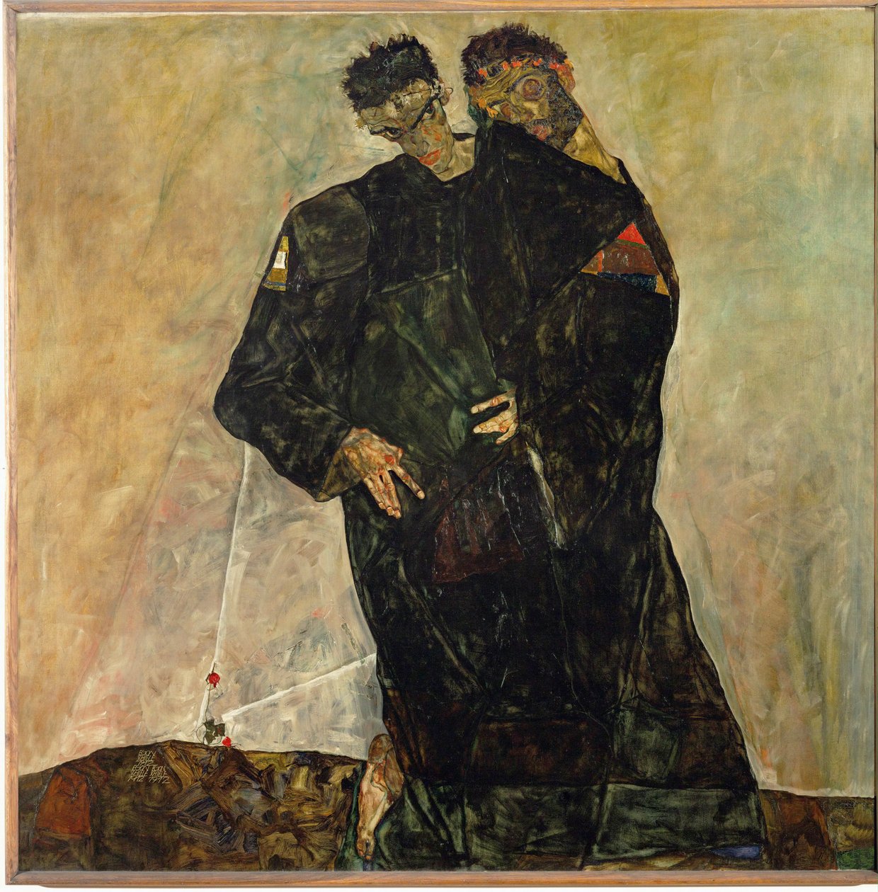 Münzeviler. Egon Schiele ve Gustav Klimt (tuval üzerine yağlıboya) by Egon Schiele