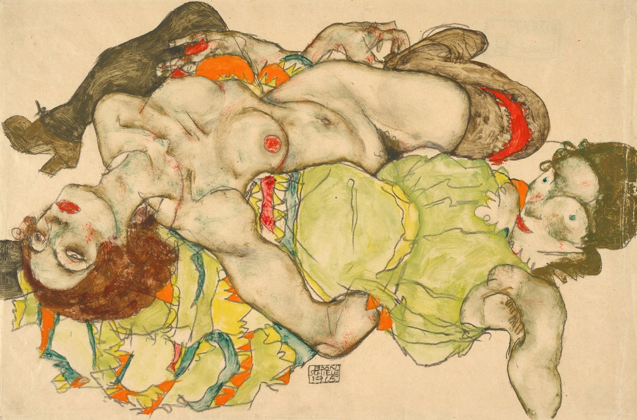kadın aşıklar by Egon Schiele
