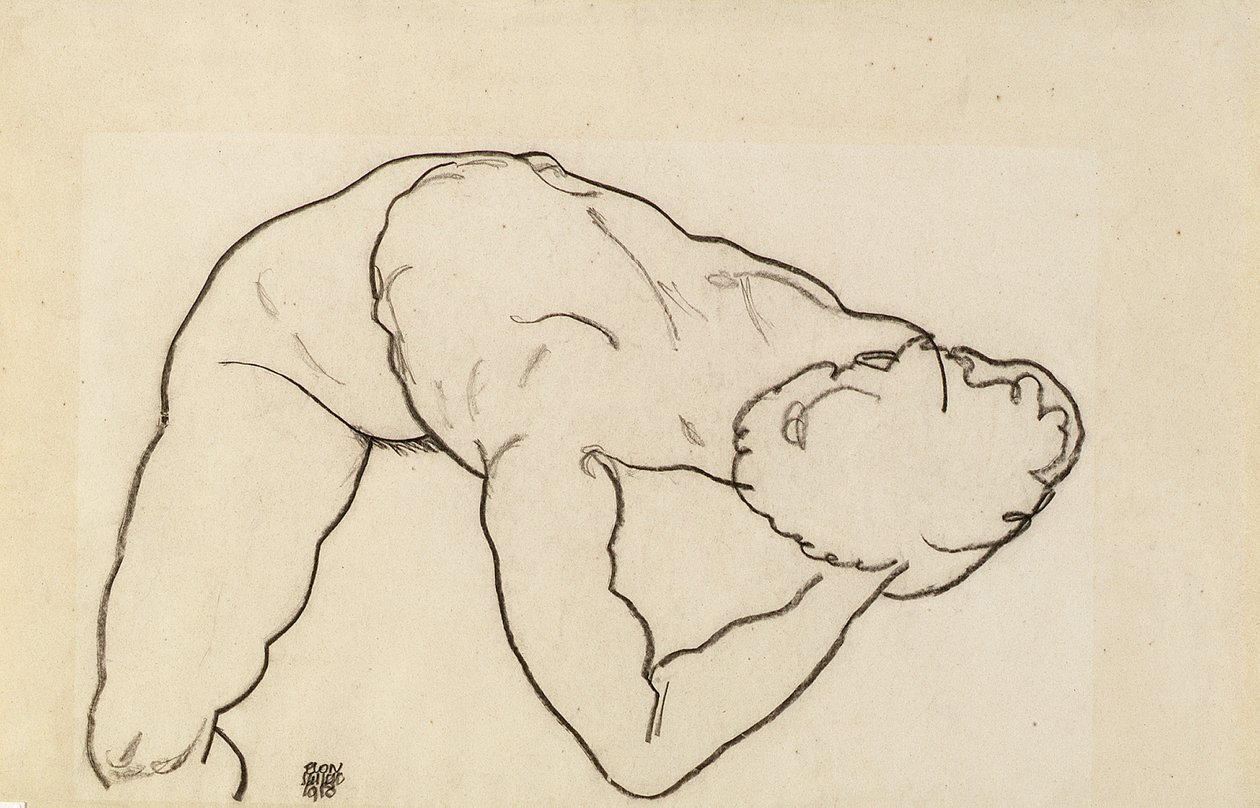Çıplak kadın, 1918 by Egon Schiele