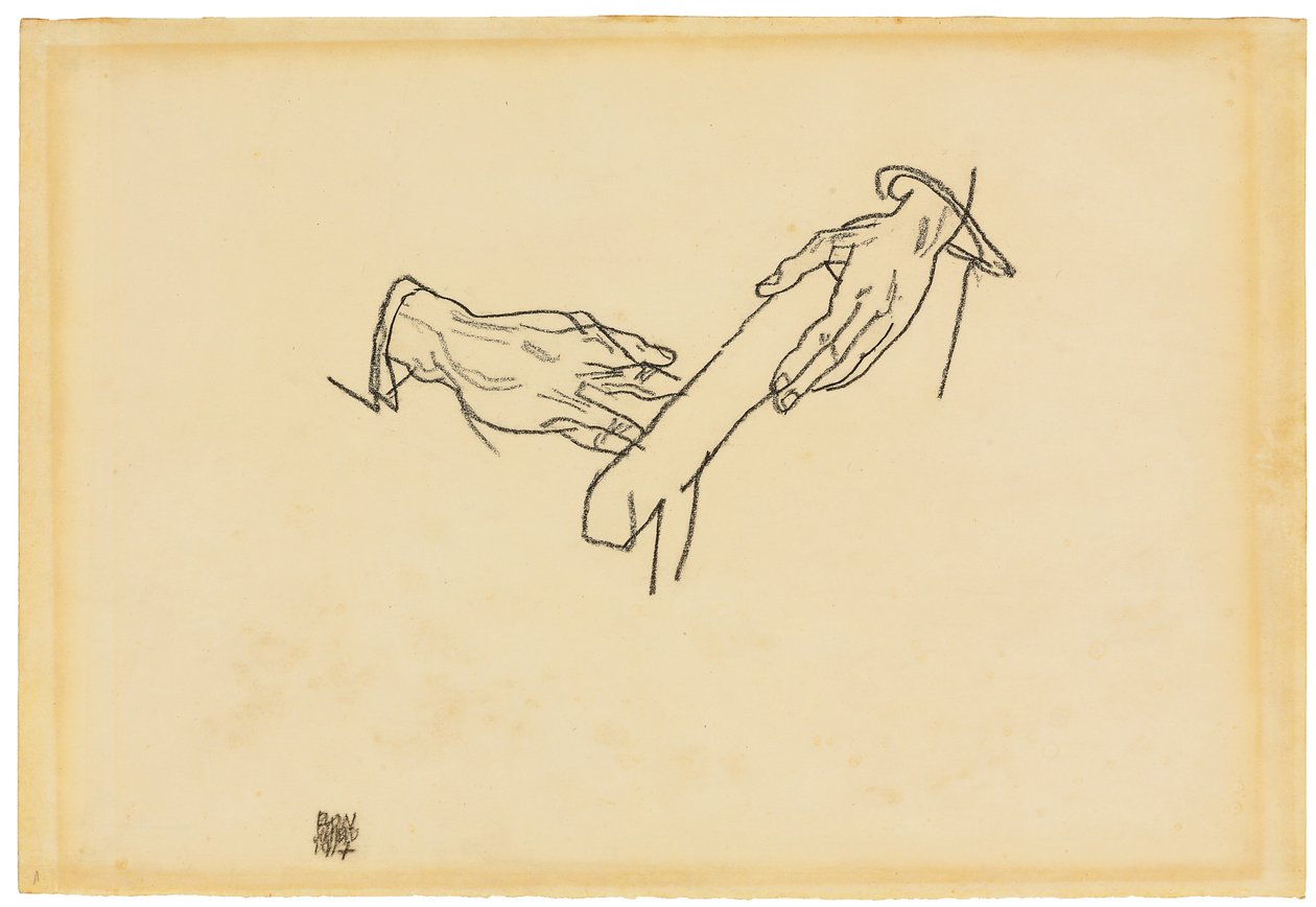El Çalışması, Dr. Viktor Ritter von Bauer, 1917 by Egon Schiele