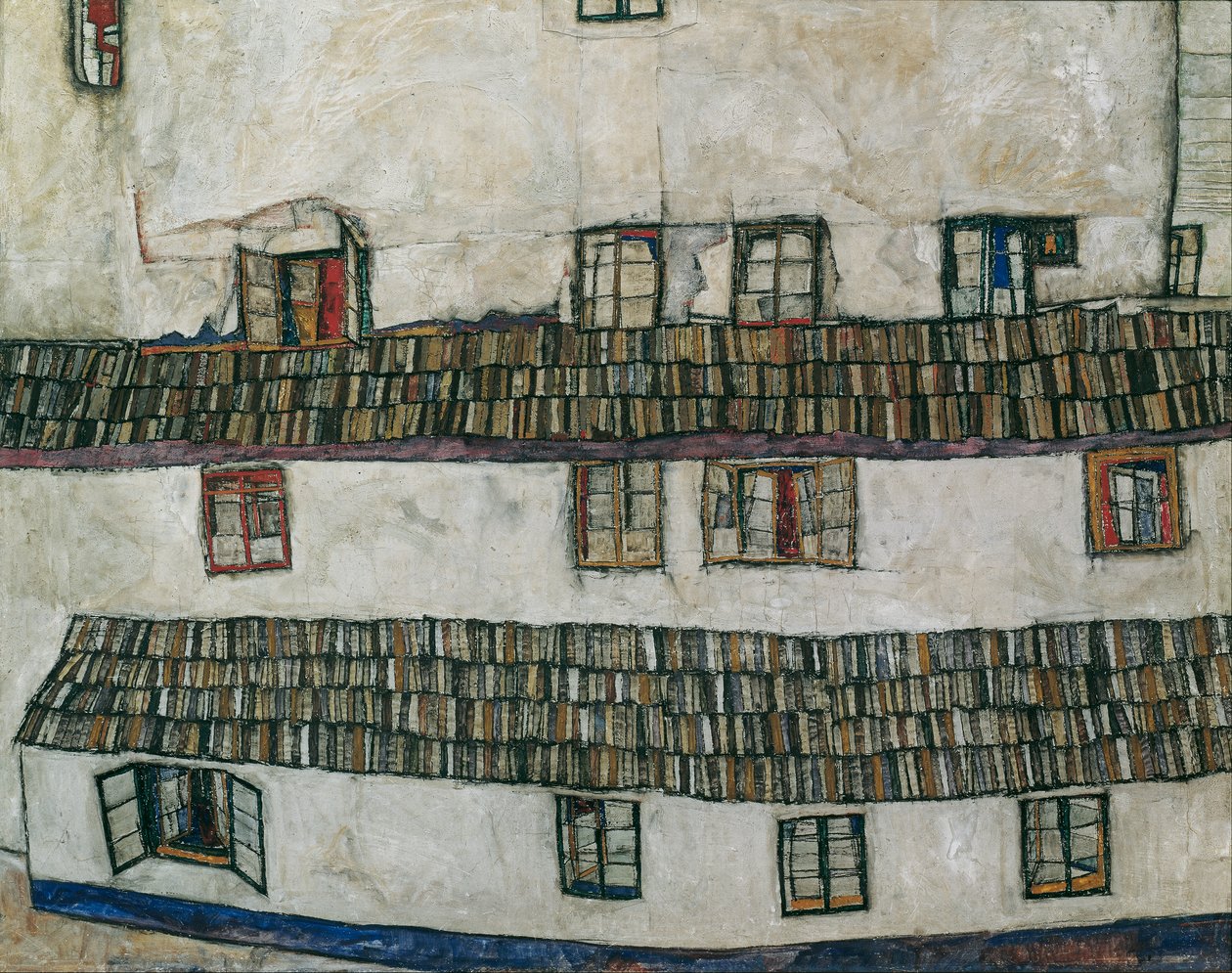 evin duvarı (pencere) by Egon Schiele