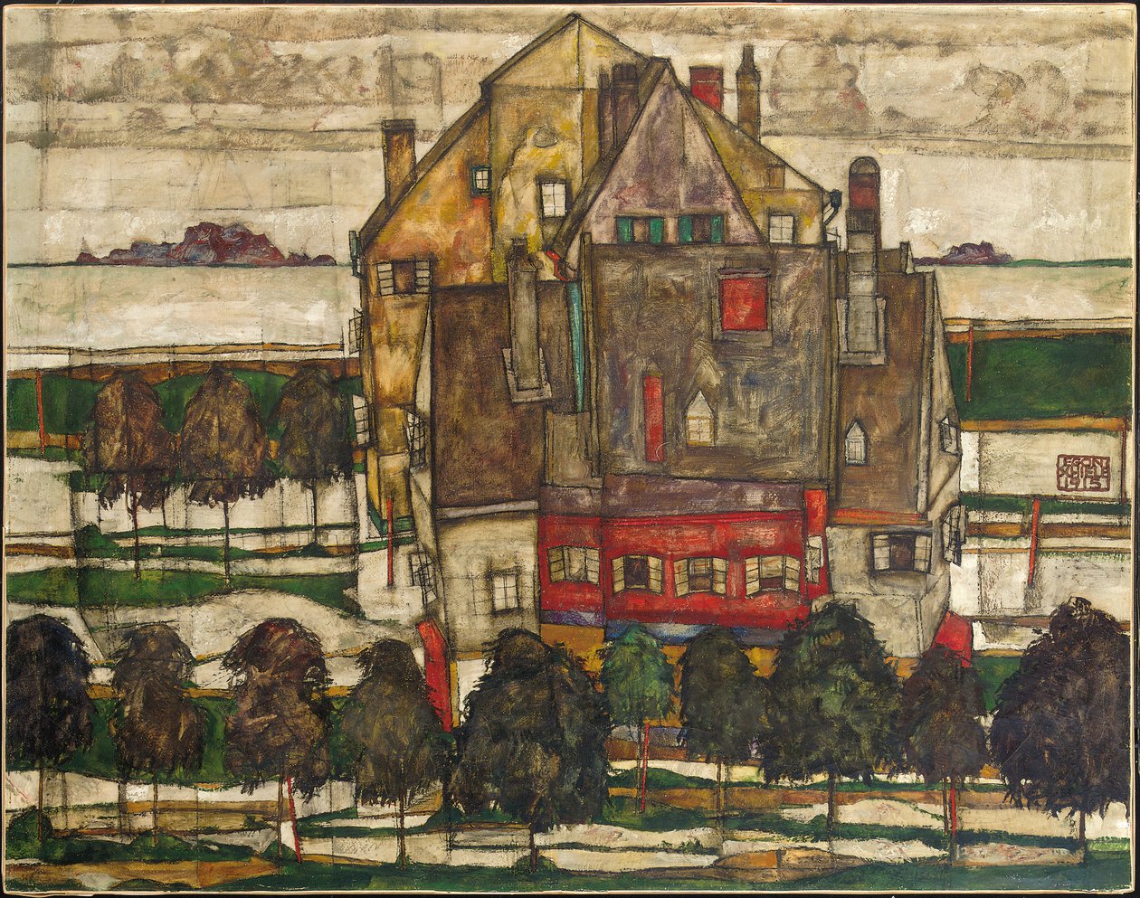 Müstakil Evler (Dağlı Evler) by Egon Schiele
