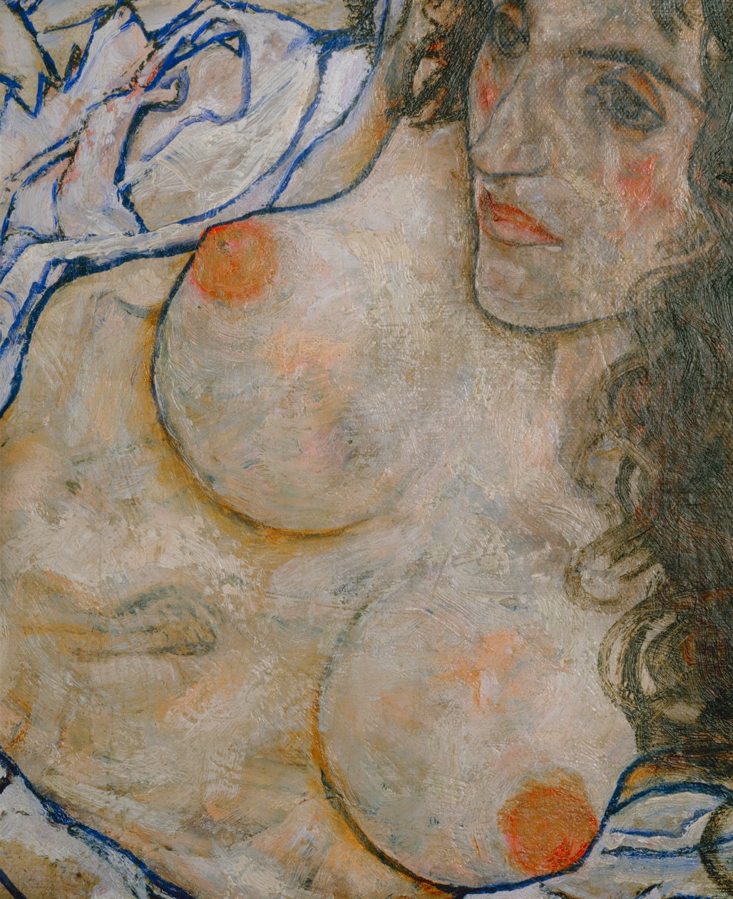 Liegende Frau (tuval üzerine yağlıboya) by Egon Schiele