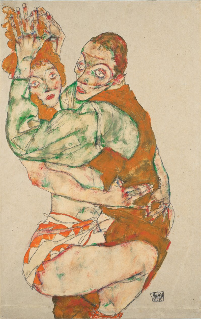 sevişme, 1915 by Egon Schiele