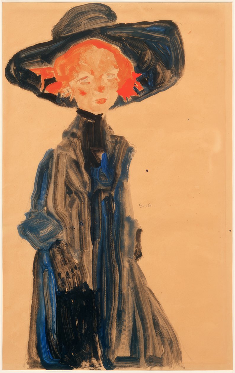 mavili kız by Egon Schiele
