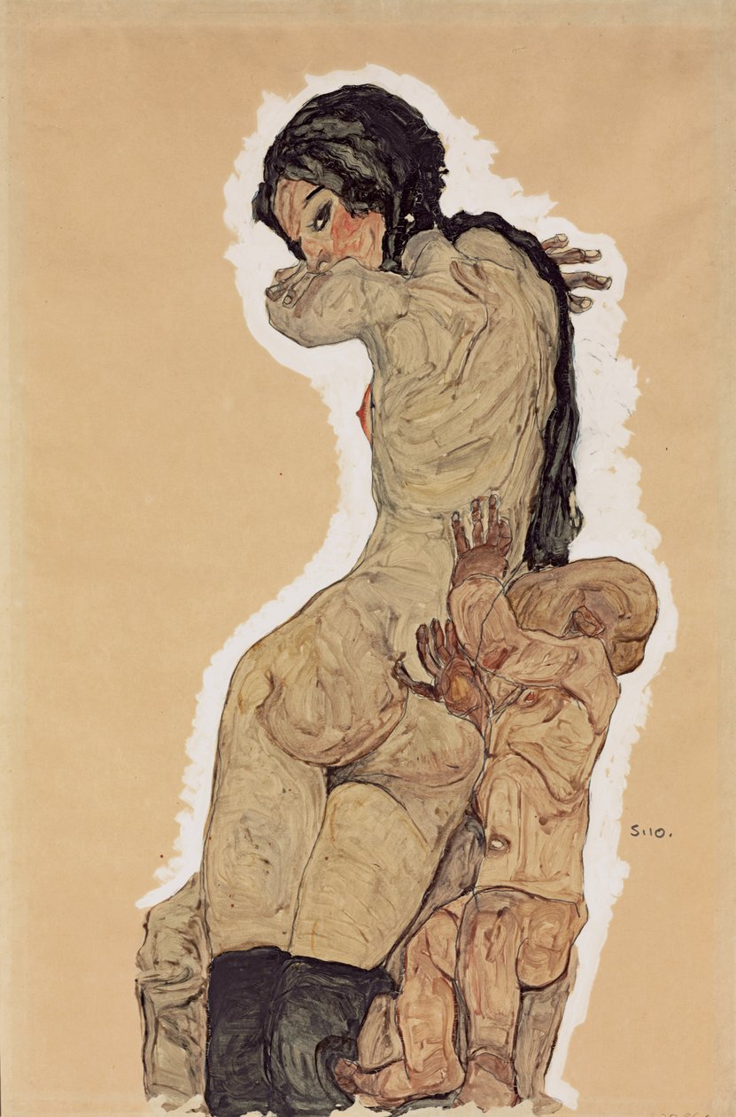 Anne ve Çocuk; anne ve Çocuk by Egon Schiele