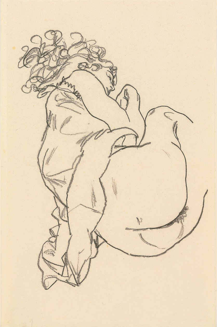 Çıplak Uzanmış; Liegende, 1917 by Egon Schiele