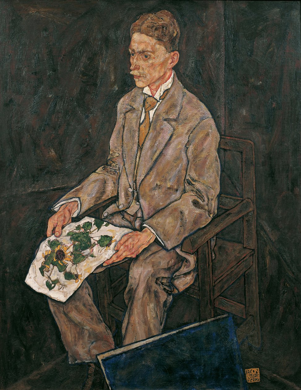 Dr. Franz Martin Haberditzl, 1917. by Egon Schiele