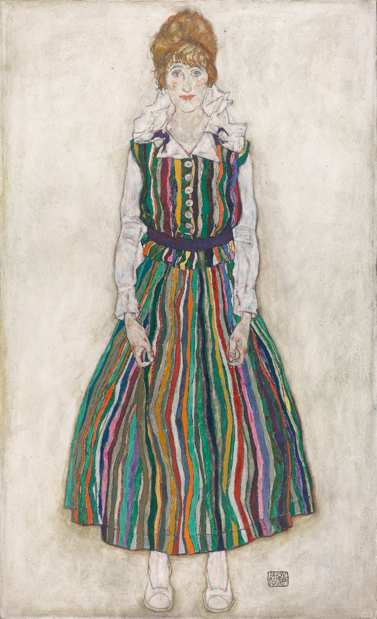 Sanatçının eşi Edith Schiele'nin portresi by Egon Schiele