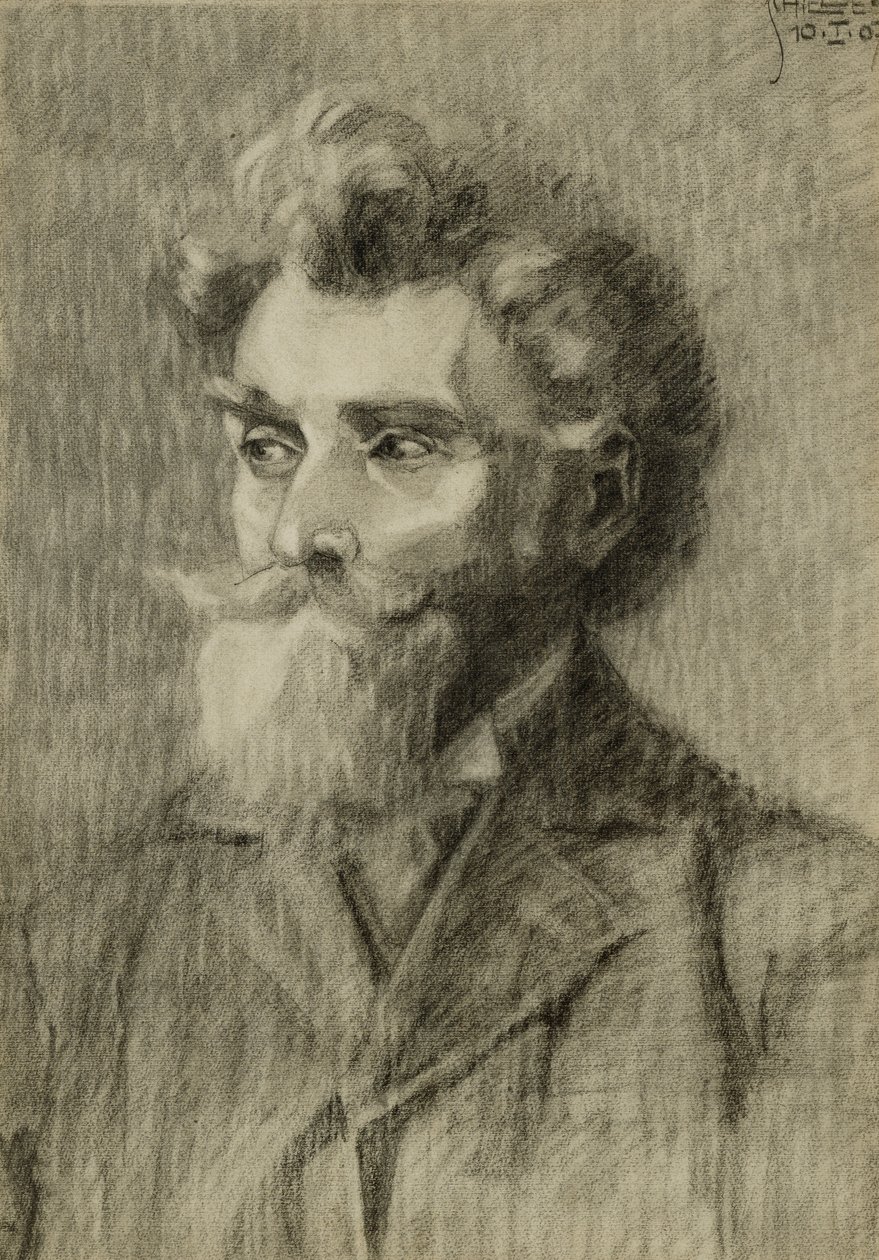Adam Portresi; Mannerportre, 1907 by Egon Schiele