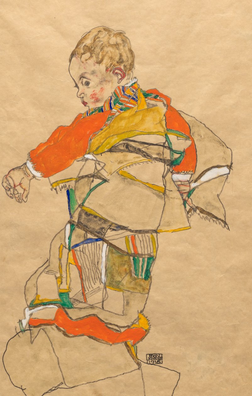 Bir Çocuğun Portresi (Anton Peschka, Jr.) by Egon Schiele