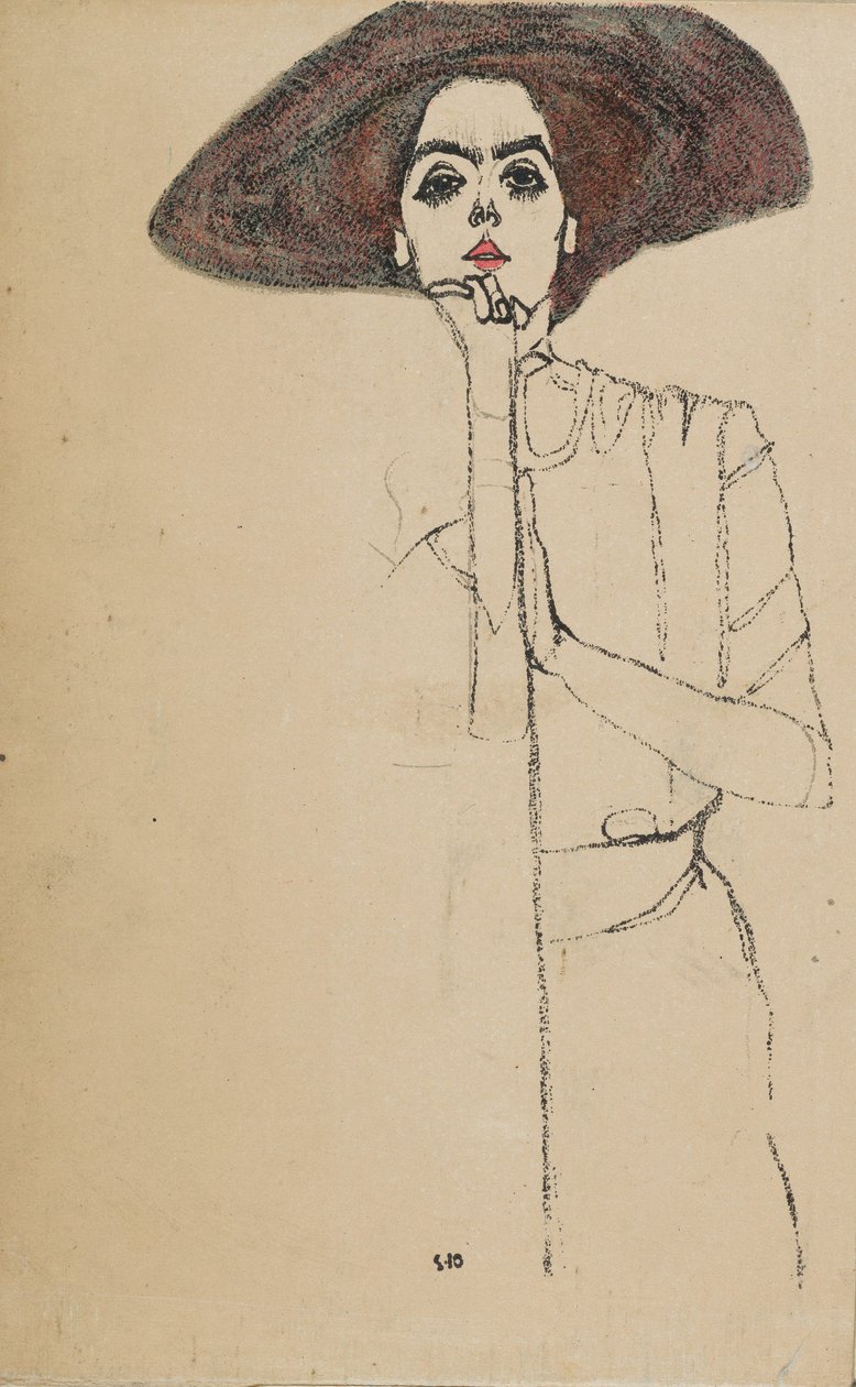 Bir Kadının Portresi, 1910. by Egon Schiele