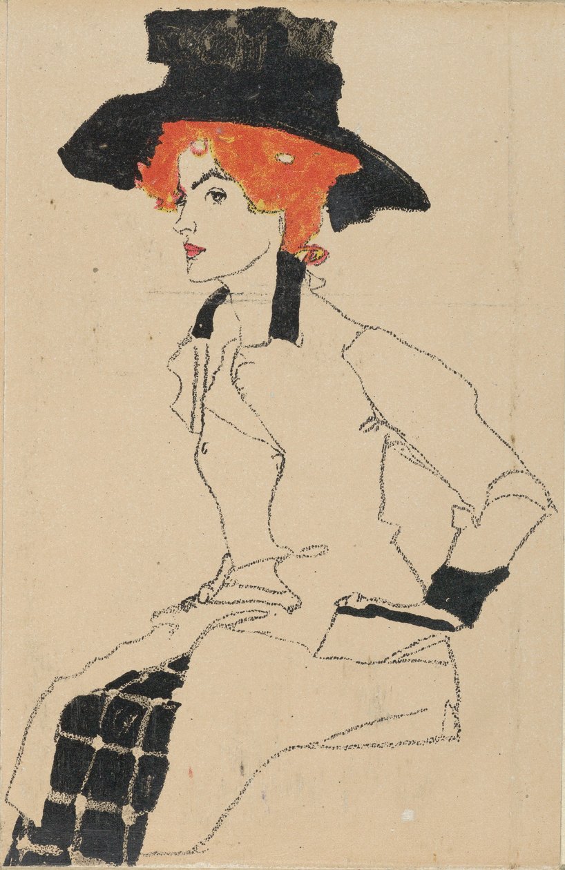 Bir Kadının Portresi, 1910. by Egon Schiele