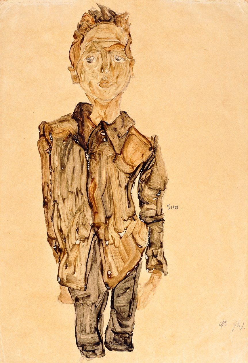 Bir Gençliğin Portresi, 1910 by Egon Schiele