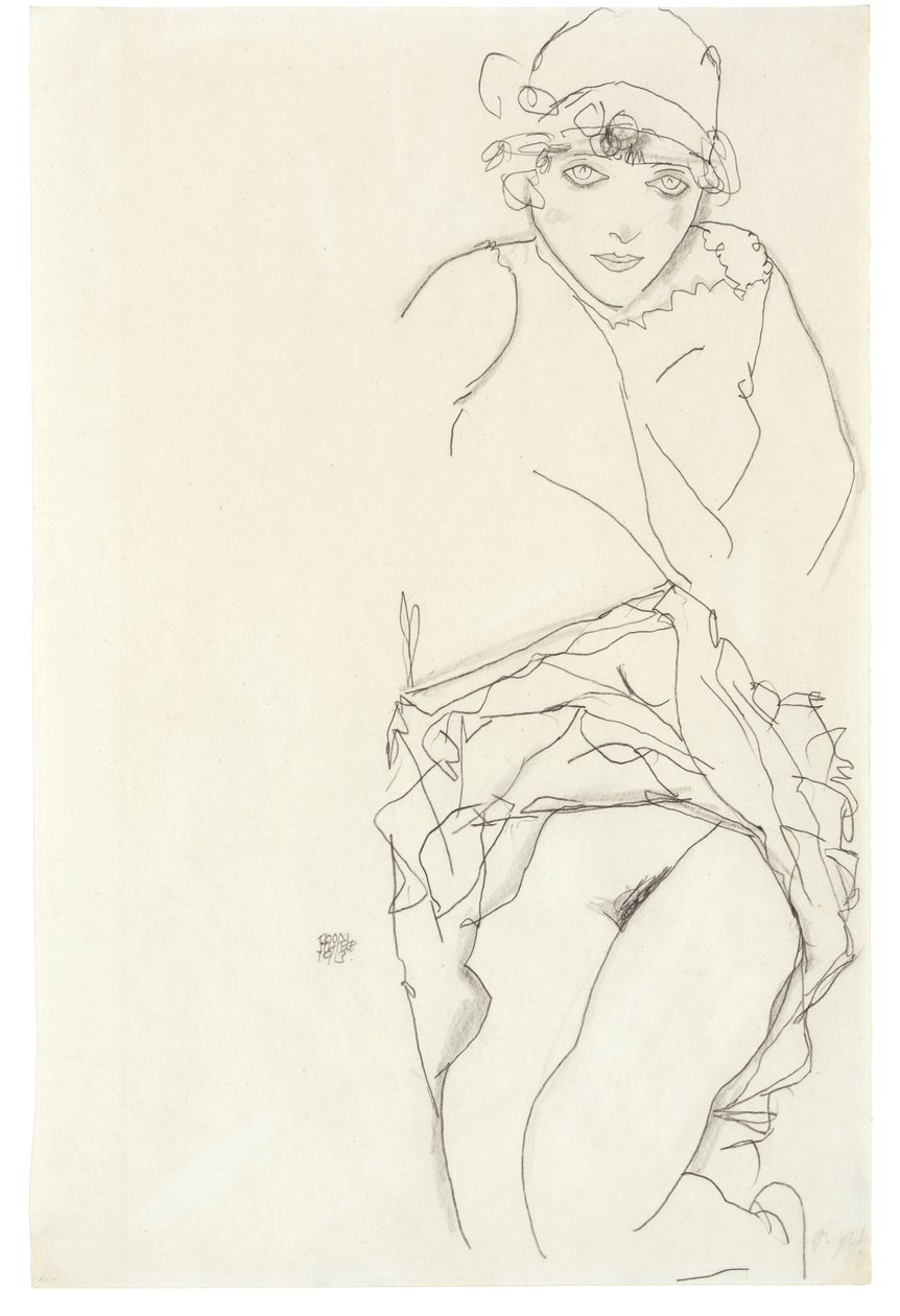Bir kadının portresi, 1913 by Egon Schiele