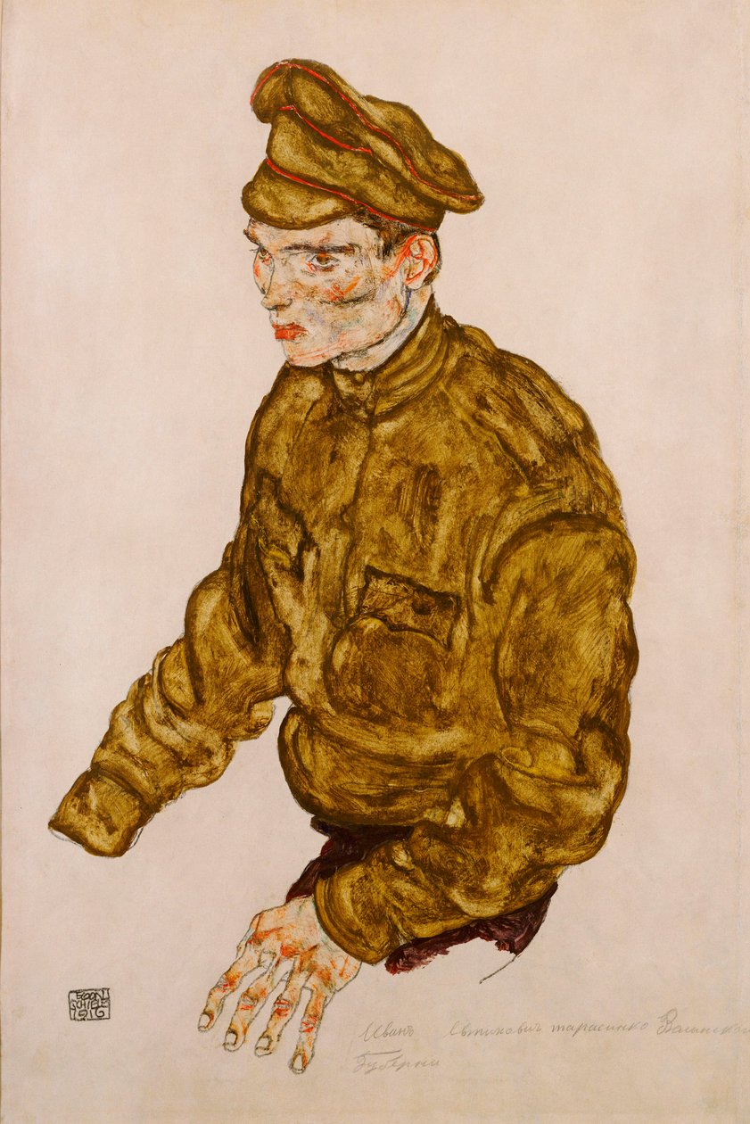 Rus Savaş Esiri, 1916 by Egon Schiele