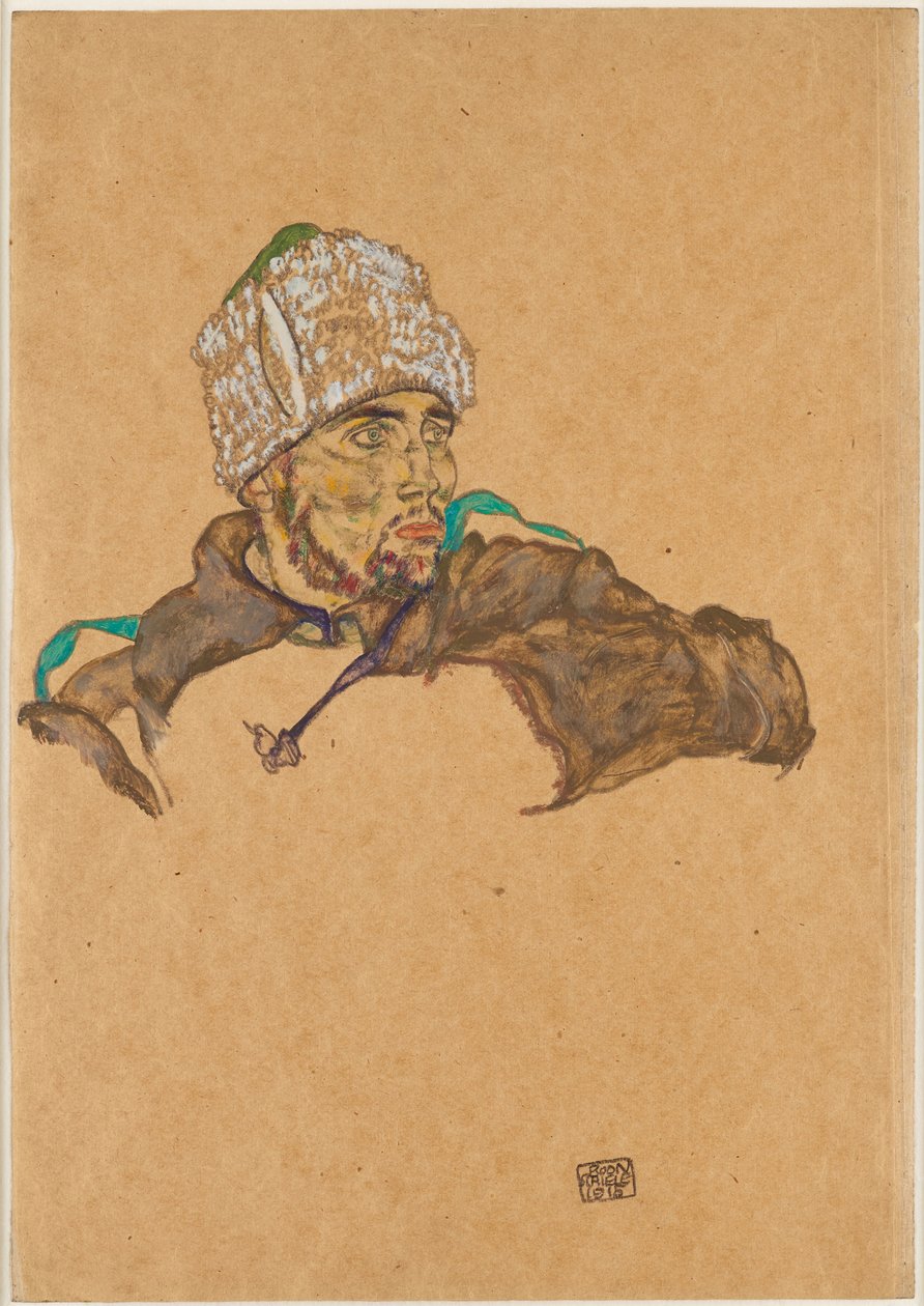 Rus savaş esiri, 1915. by Egon Schiele