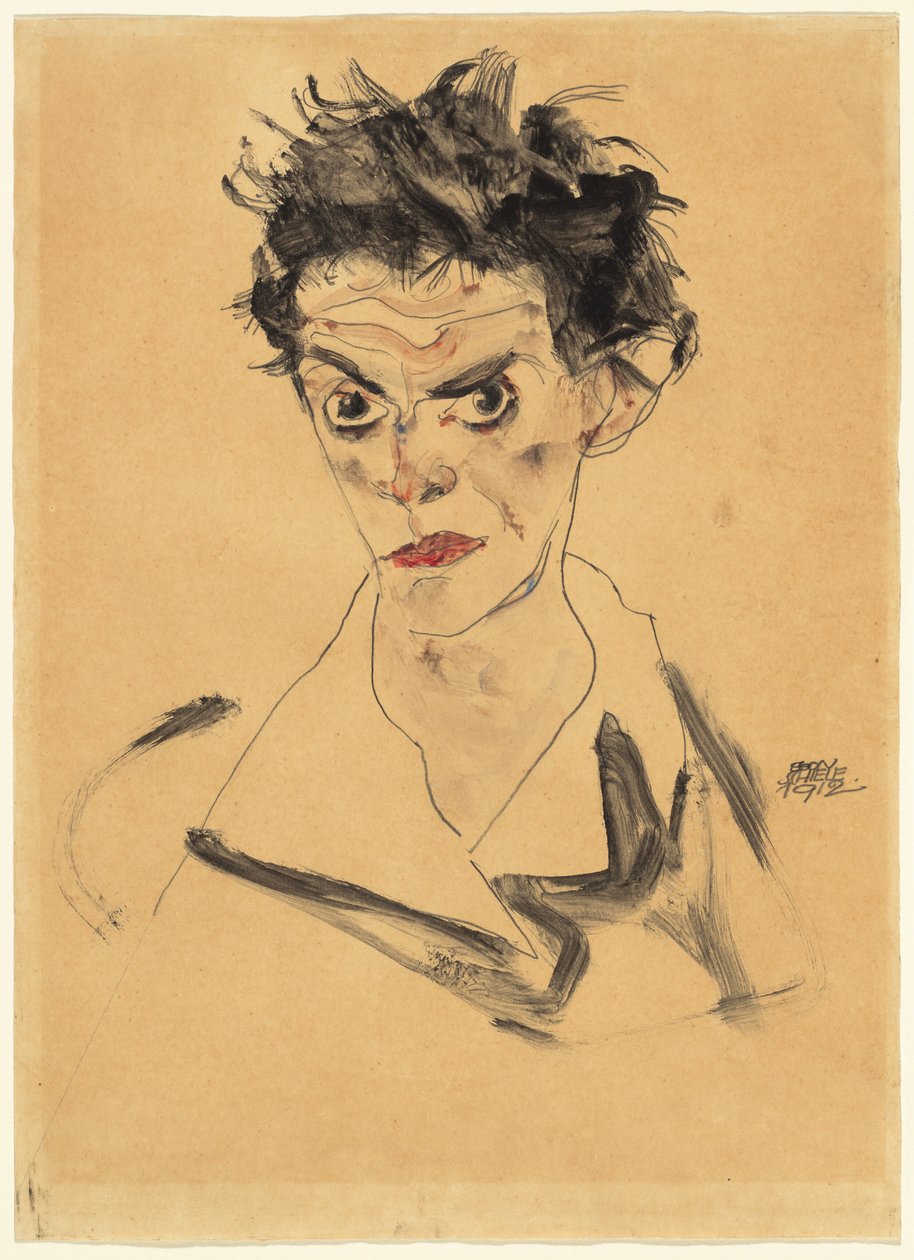 Otoportre by Egon Schiele