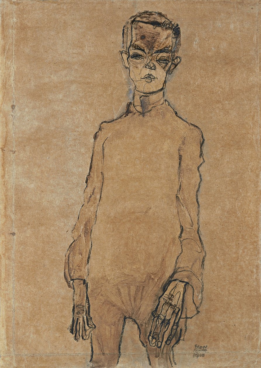 Otoportre, 1910 by Egon Schiele