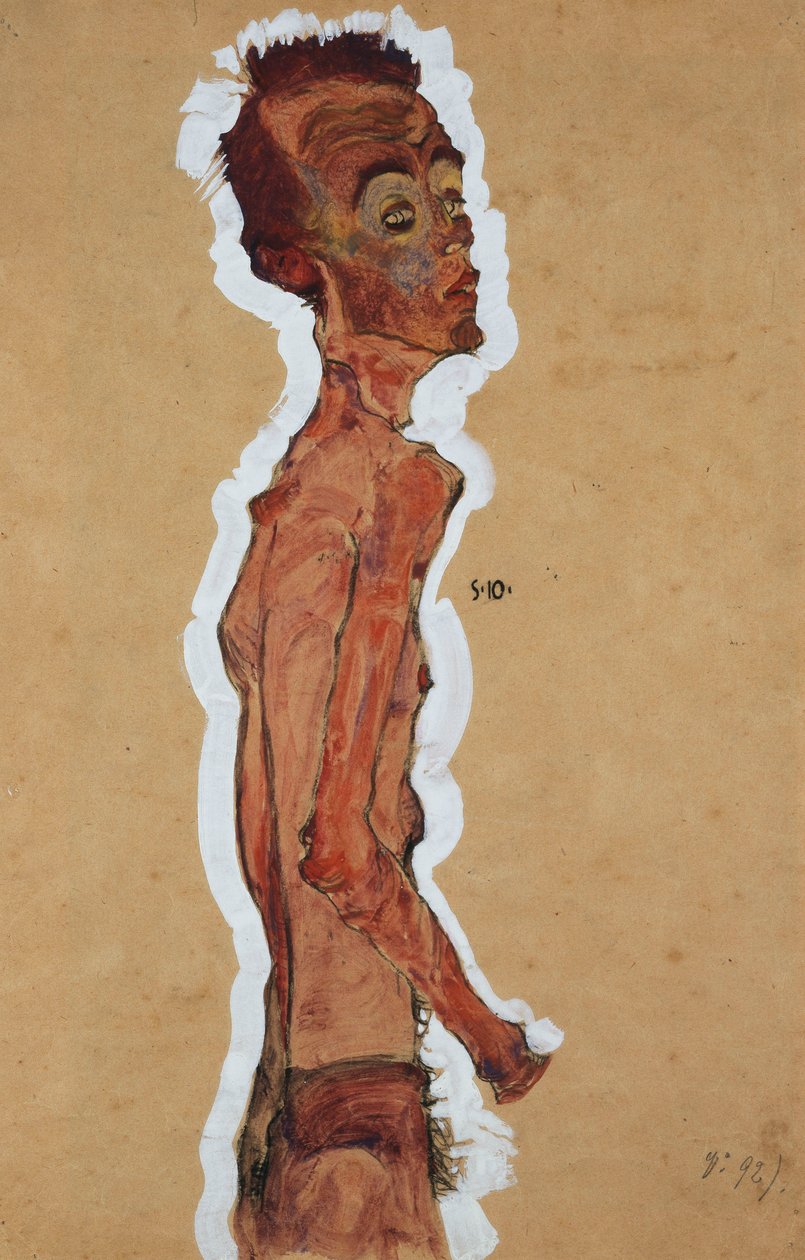 Otoportre, 1910 by Egon Schiele