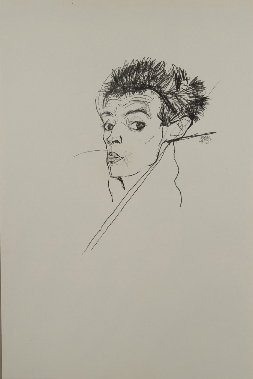Otoportre, 1913 by Egon Schiele