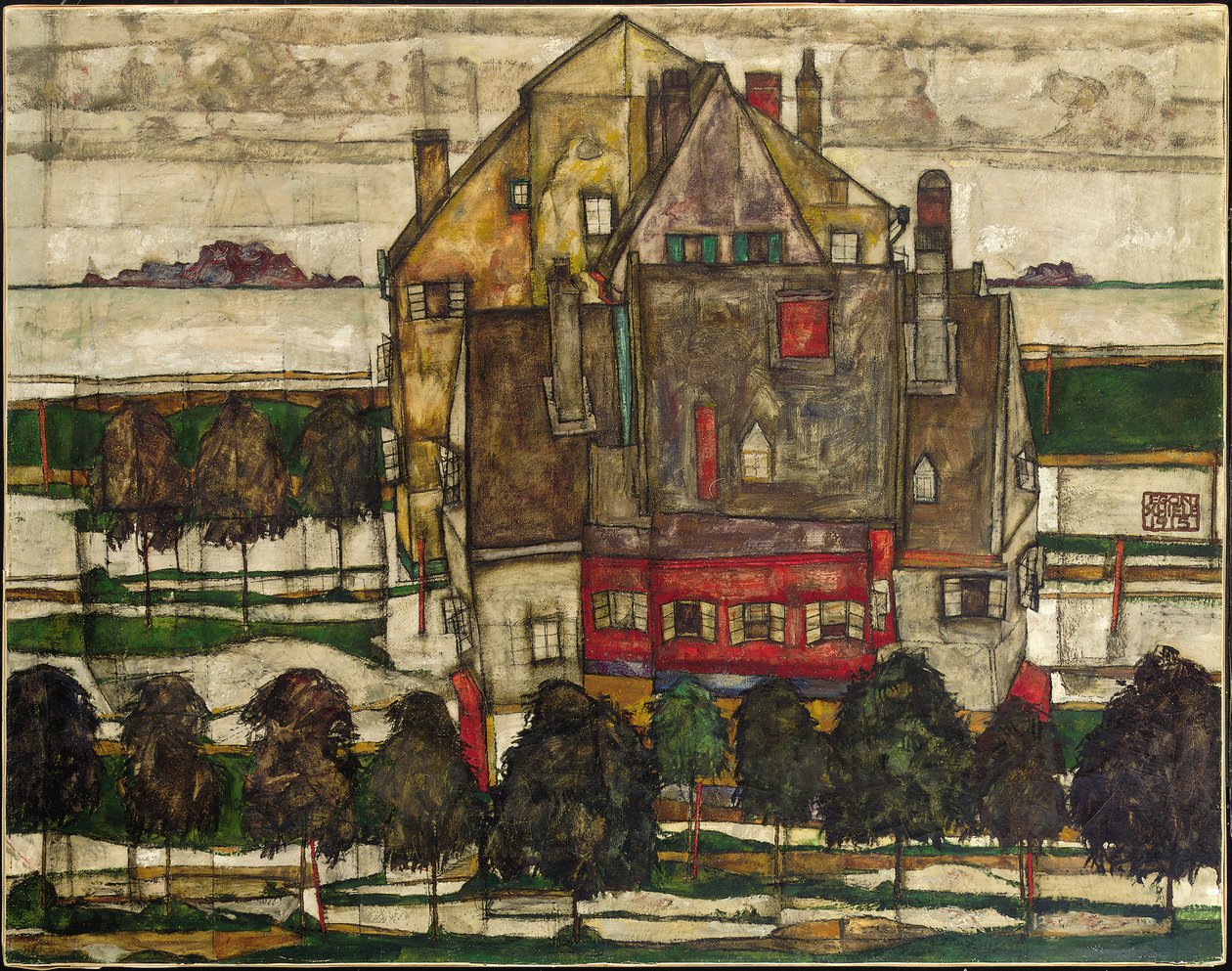 Tek Evler (Dağlı Evler); Müstakil evler (dağlı evler) by Egon Schiele