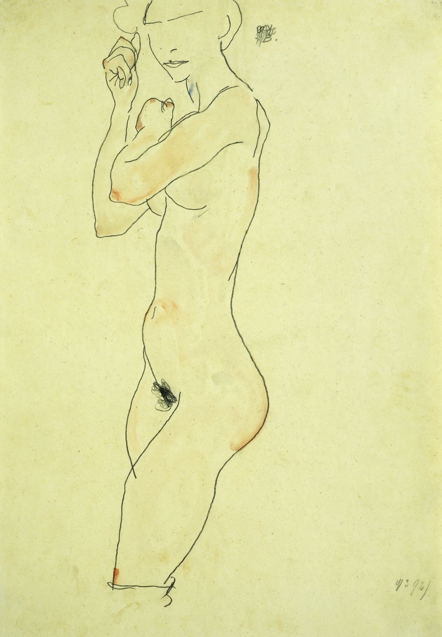 Çıplak Ayakta; Çıplak Ayakta, 1913 by Egon Schiele