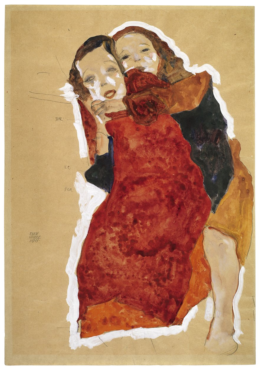 İki kız par Schiele, Egon (1890-1918) by Egon Schiele