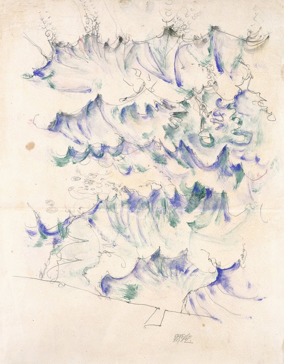 Dalgalar, 1912 by Egon Schiele