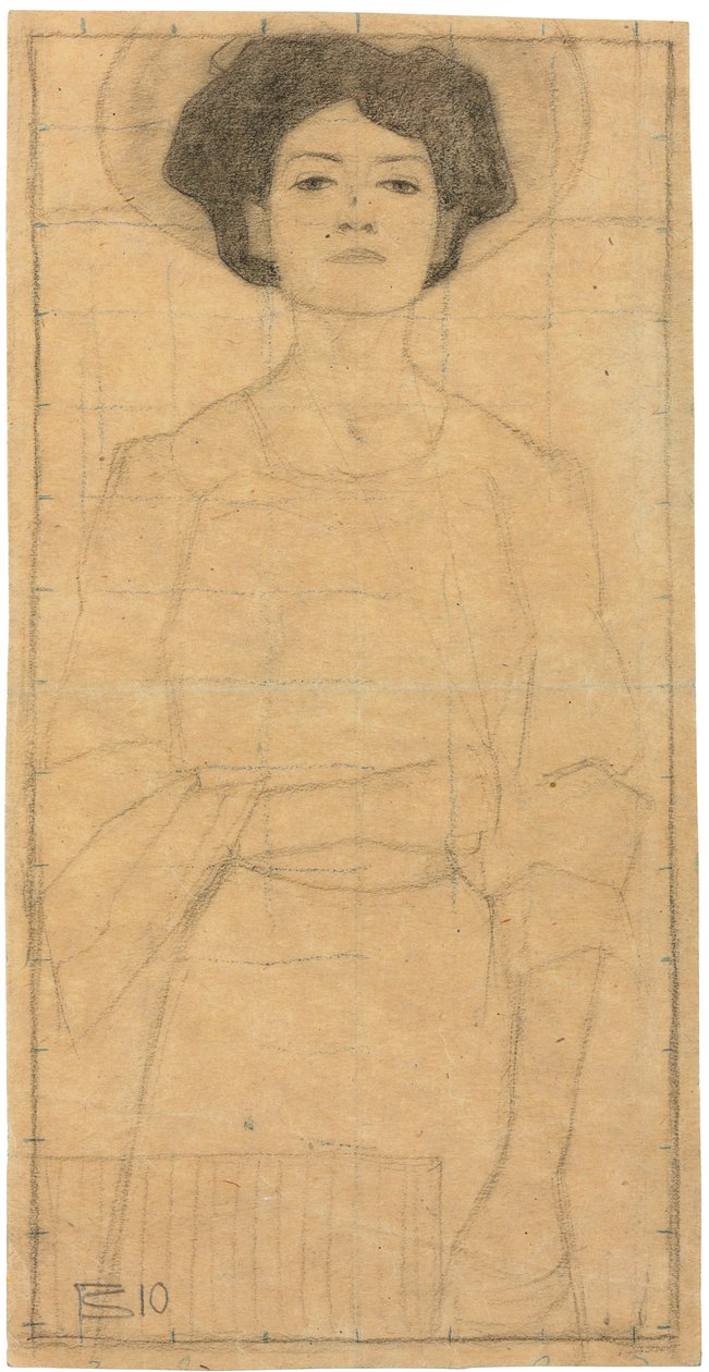 şapkalı genç kadın by Egon Schiele
