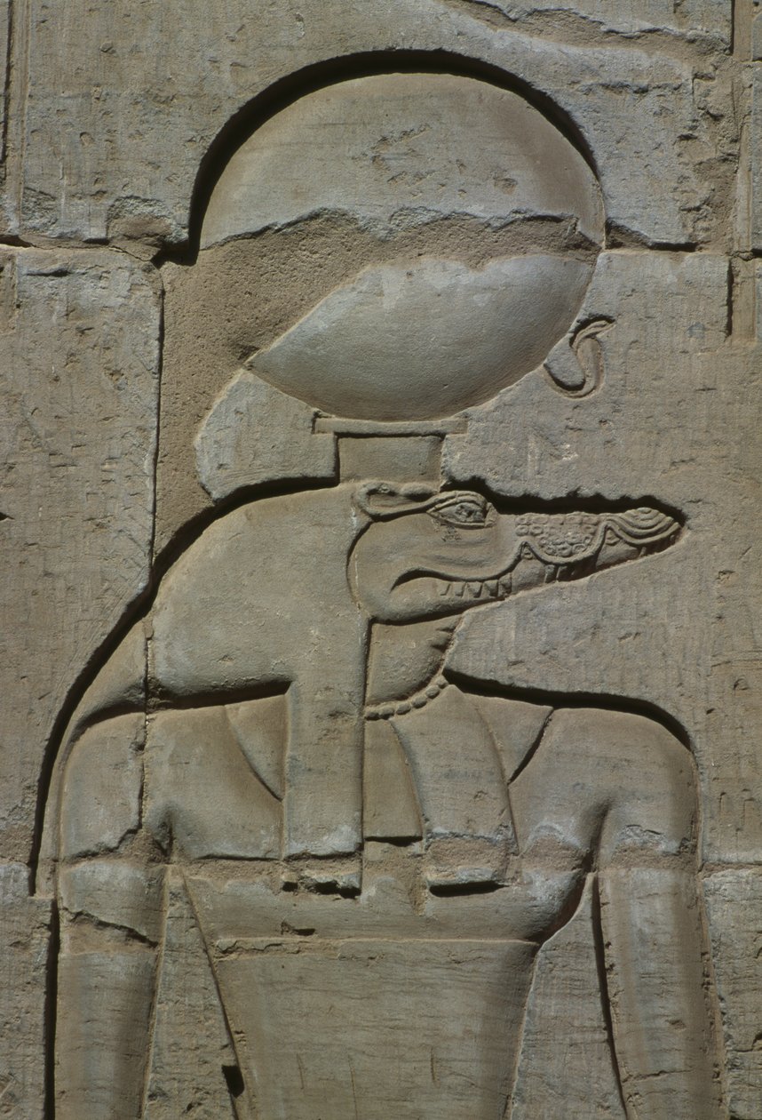 Bir kabartmanın detayı, Sobek taşı by Egyptian
