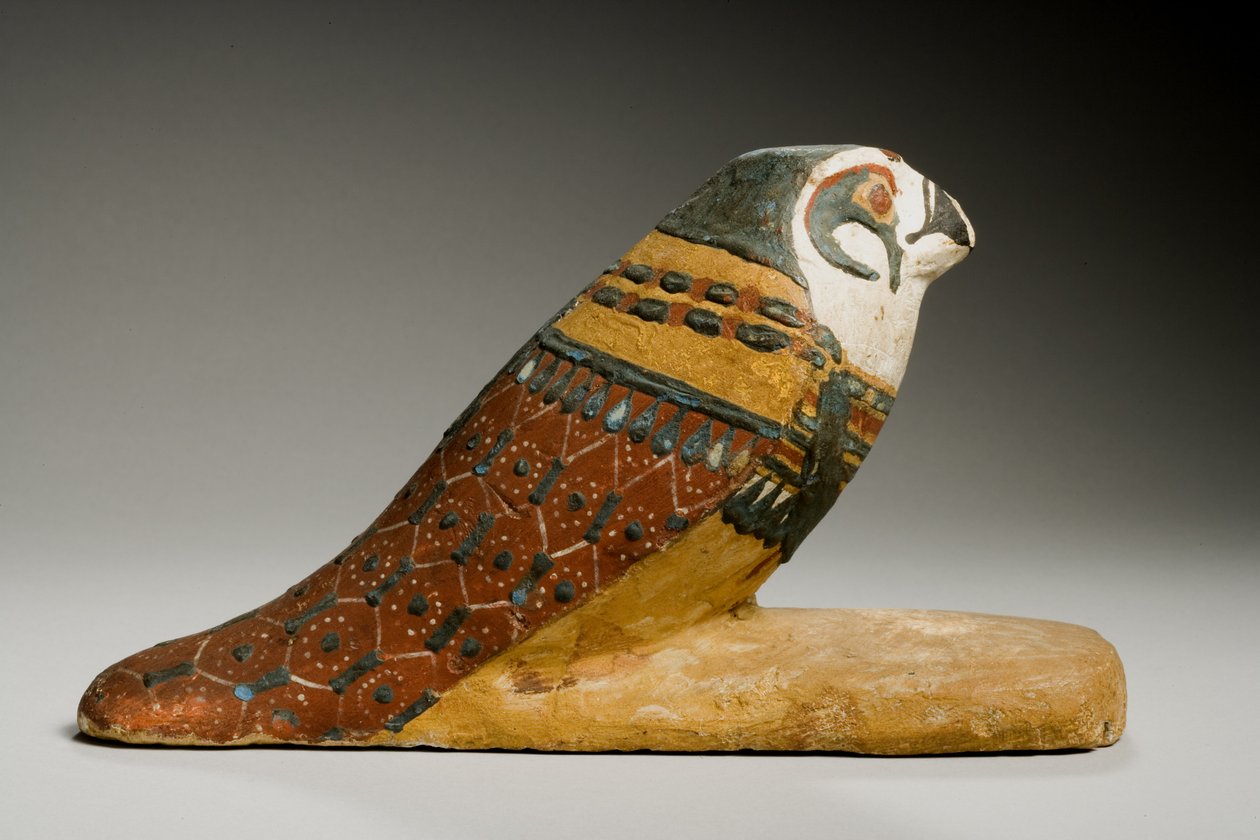 Falcon, Üçüncü Ara Dönem - Erken Geç Hanedan Dönemi, MÖ 800-600 dolayları (ahşap) by Egyptian