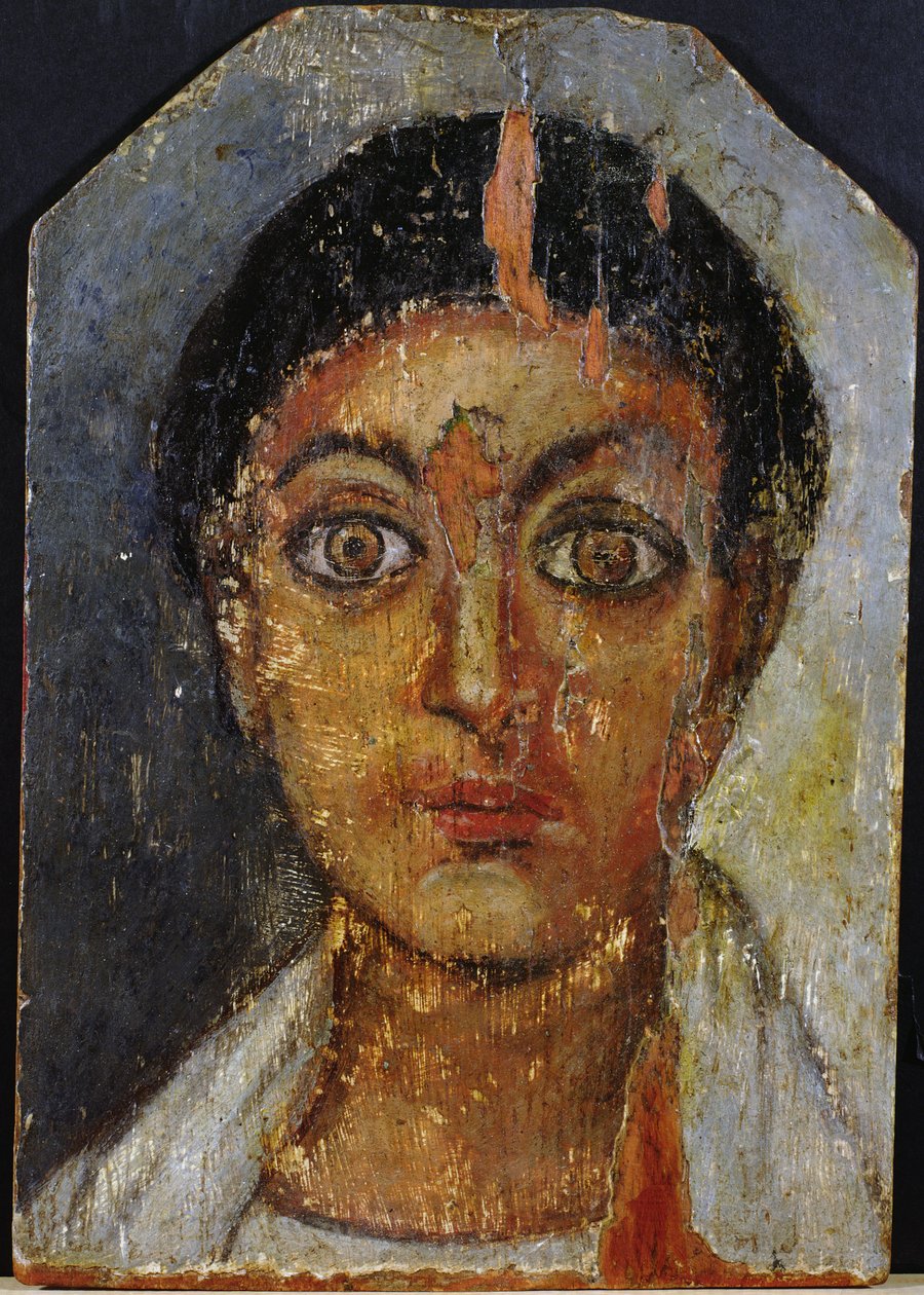 Genç bir adamın Fayum portresi, 2.-3. yüzyıl (ahşap üzerine mumlu mum) by Egyptian
