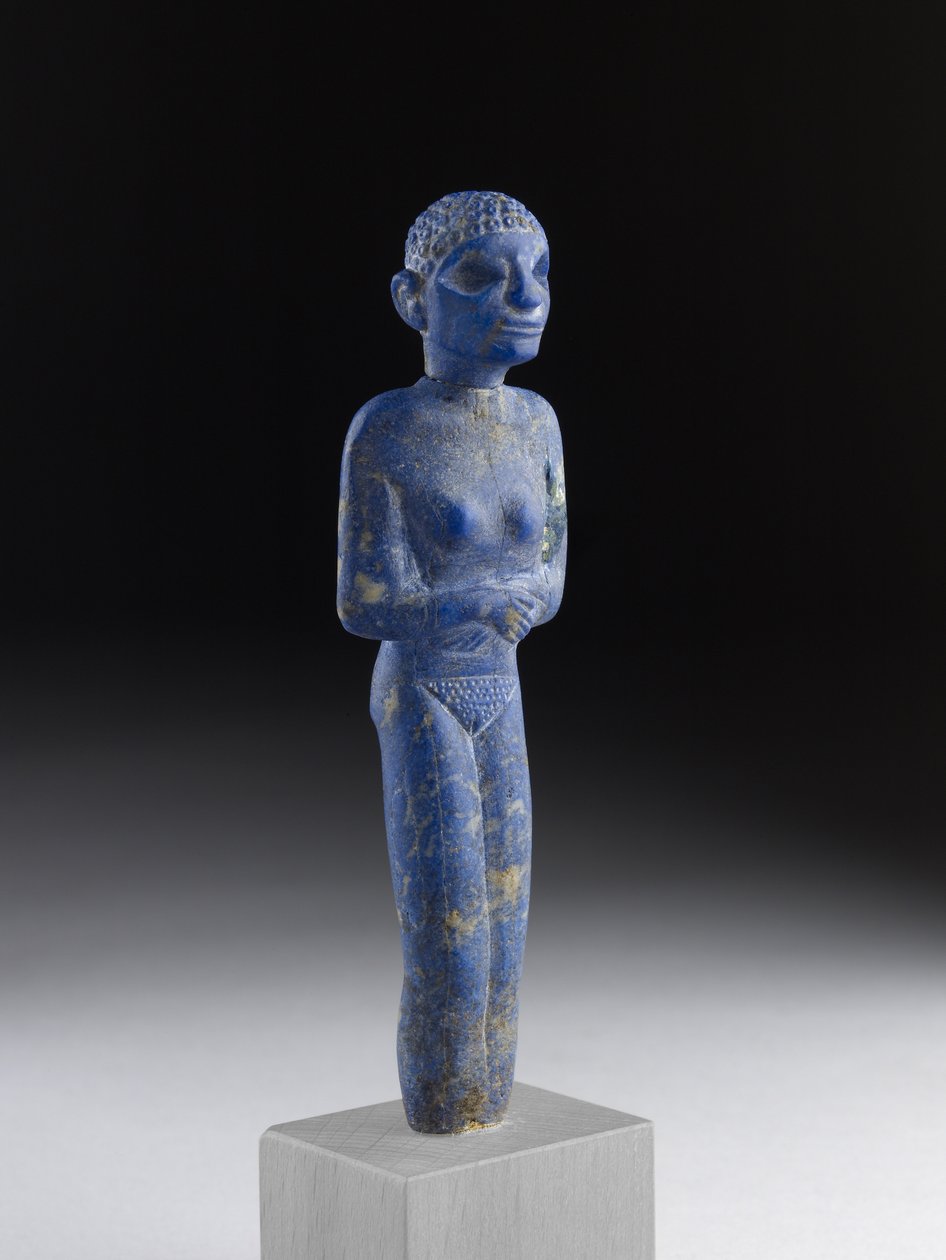 Kadın figürü, Erken Hanedan Dönemi (lapis lazuli) by Egyptian