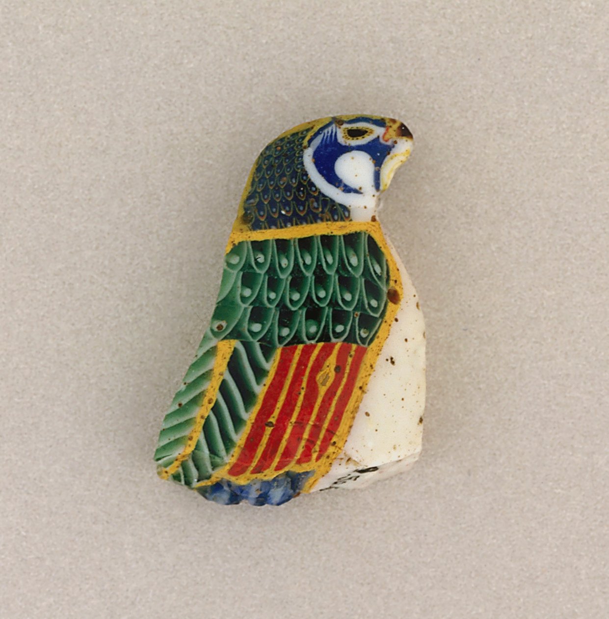 Erimiş mozaik plak, Ptolemaios döneminden Roma dönemine, MÖ 100-100 AD (cam) by Egyptian