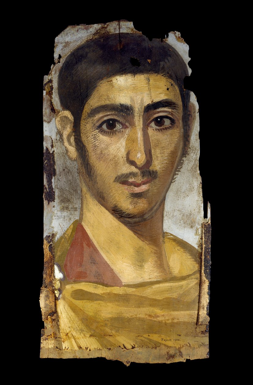 Genç bir adamın mumya portresi, muhtemelen 2.-3. yüzyıl (ahşap üzerine çini) by Egyptian