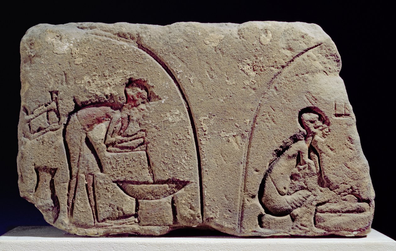 Yemek Hazırlama Rölyefi, Amarna, MÖ 14. yy (kireçtaşı) by Egyptian 18th Dynasty