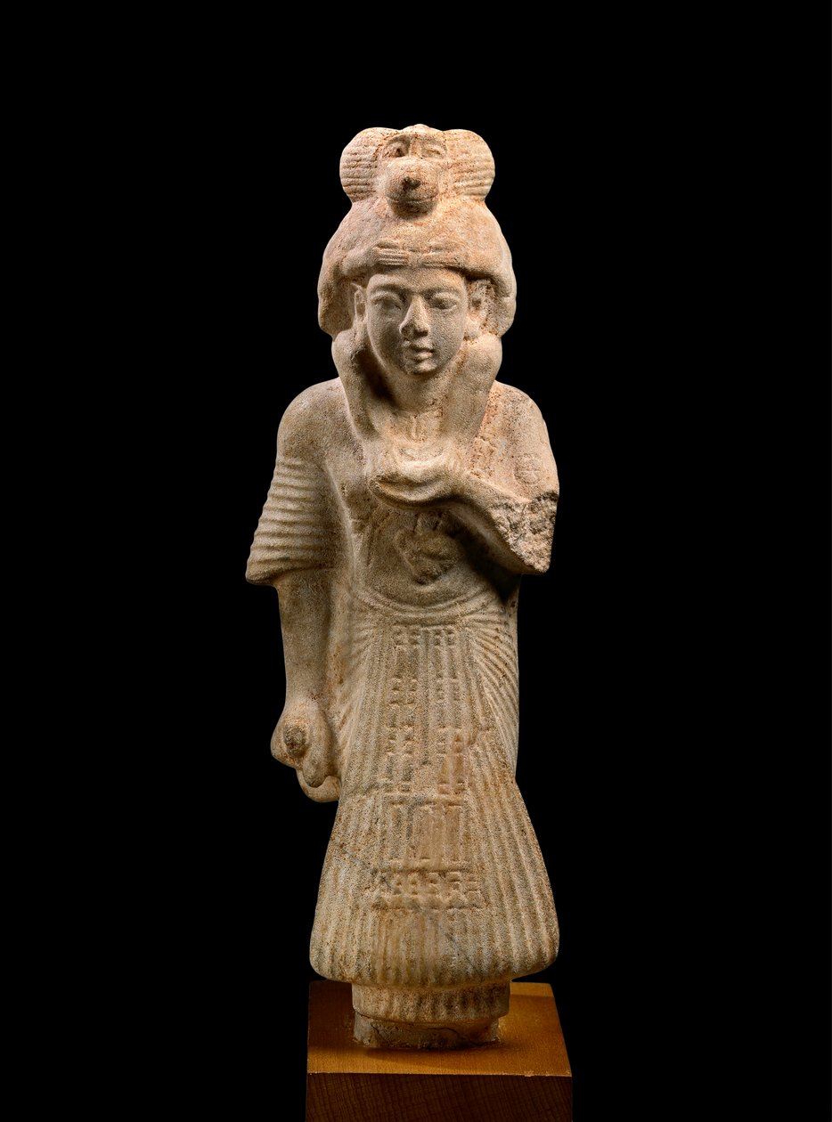 Ashmunein antik Hermopolis Yeni Krallık'tan bir babun taşıyan Thoth'un Kâtibi ve Rahibi, XIX Hanedanı MÖ 1307-1196 kireçtaşı ayrıca bkz. 107880 by Egyptian 19th Dynasty