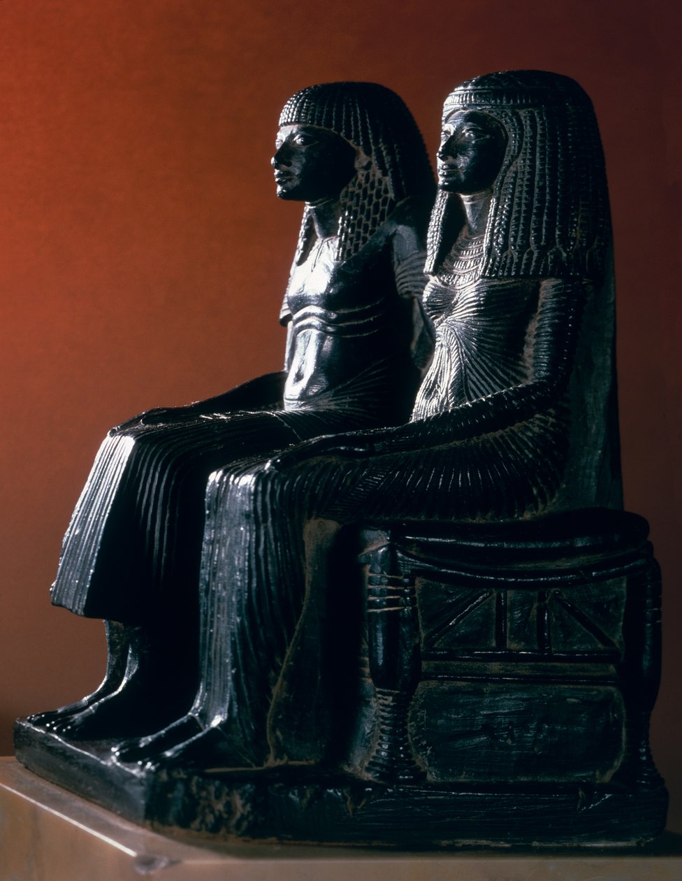 Tören kıyafetleri içinde bir senyör çifti, Yeni Krallık by Egyptian 19th Dynasty