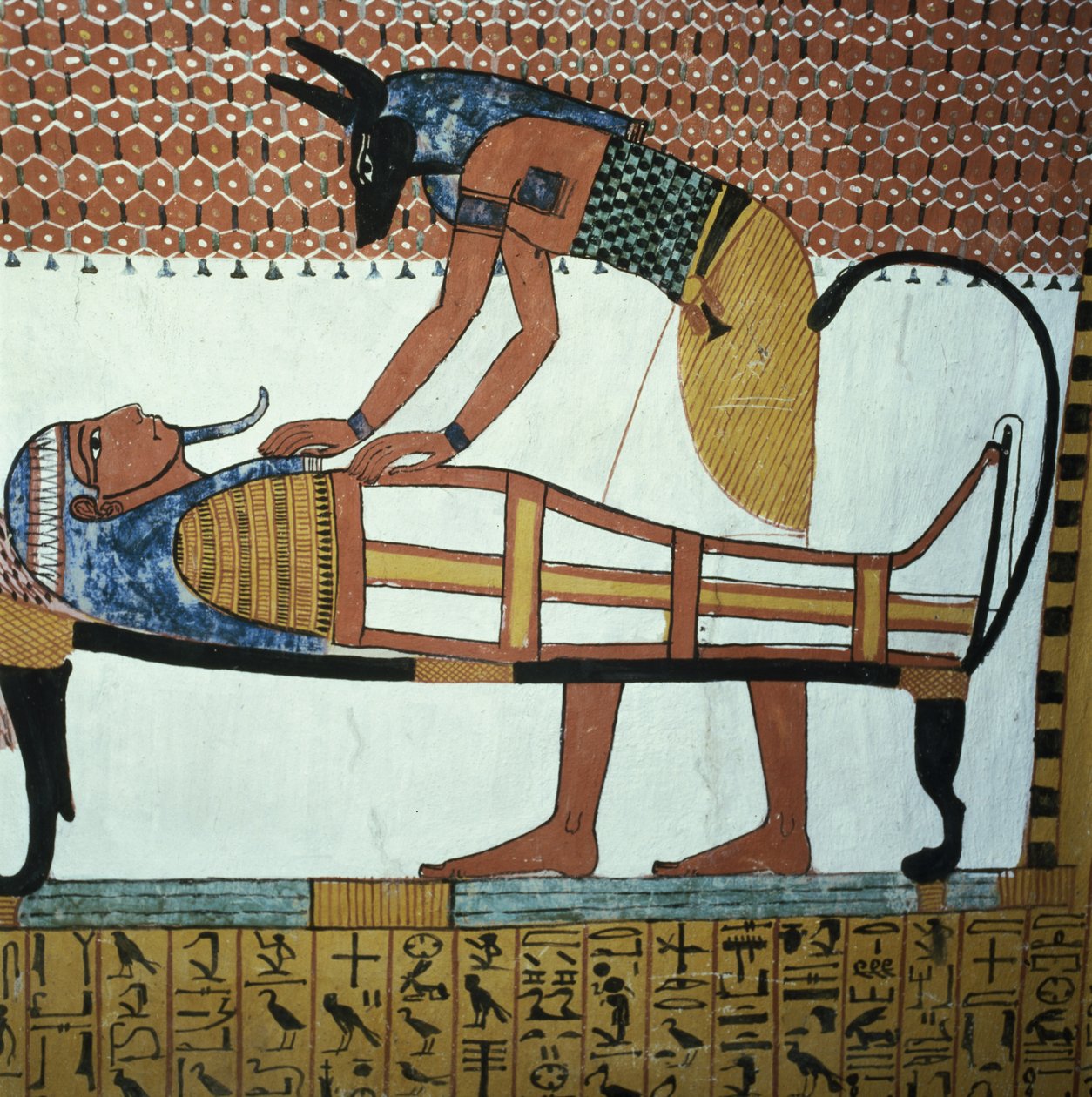 Anubis ve bir Mumya, Sennedjem Mezarı