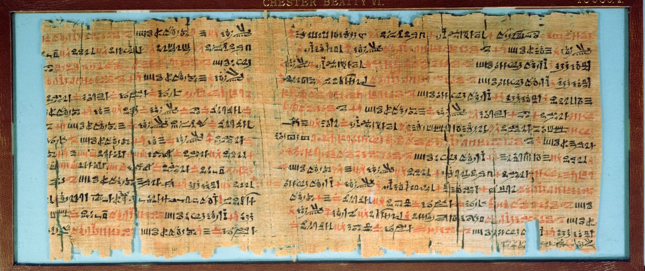 Chester Beatty Tıbbi Papirüsü, Yeni Krallık, c.1200BC (papirüs) by Egyptian 19th Dynasty