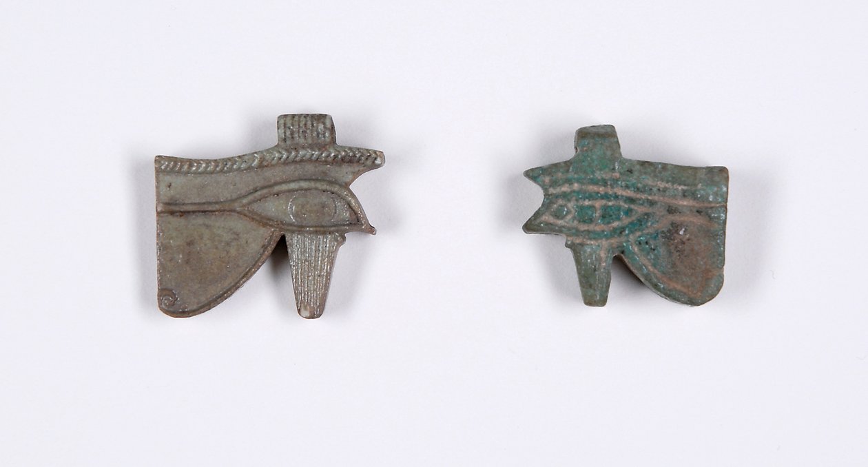 Udjat Eye Muska, MÖ 750 fayans ve yeşil sır by Egyptian 22nd Dynasty