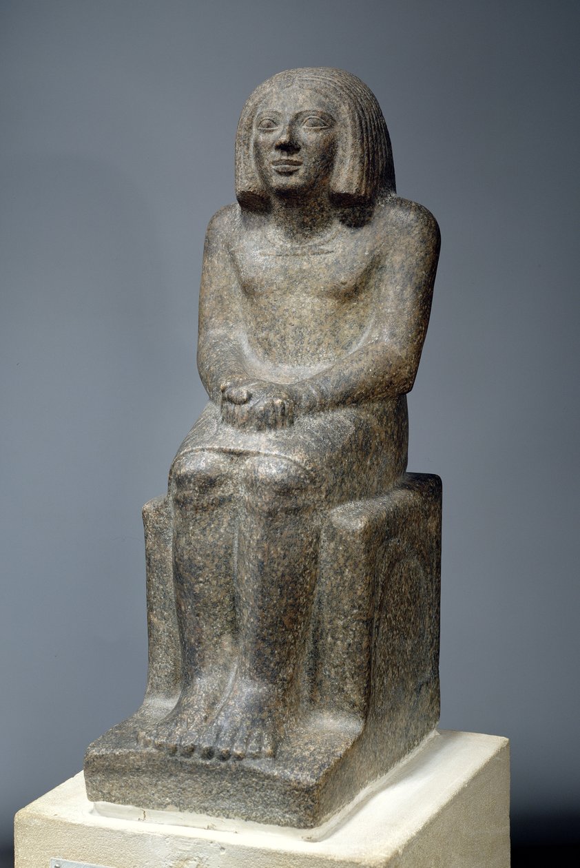 Ankh Heykeli, Horus Rahibi, Erken Hanedan Dönemi (diyorit) by Egyptian 3rd Dynasty