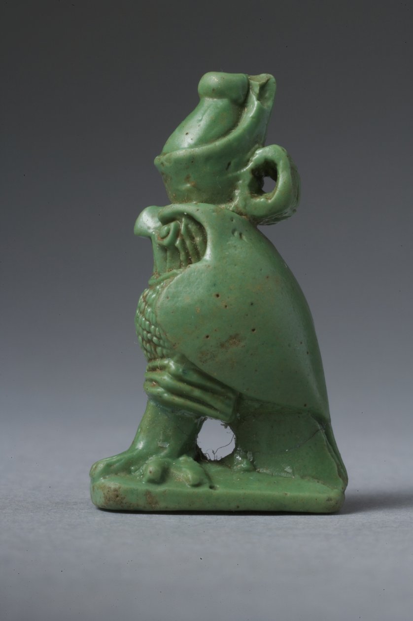 ಫಾಲ್ಕನ್ (ಫೈಯೆನ್ಸ್) ಟರ್ಕಿಯ ತಾಯಿತ by Egyptian Ptolemaic Period
