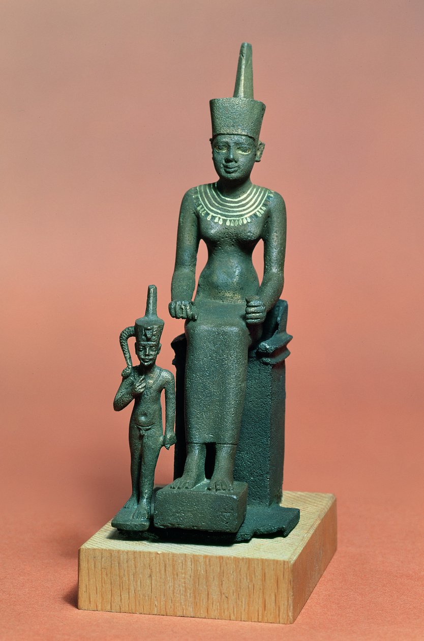İsis ve Horus Figürleri (bronz) by Egyptian
