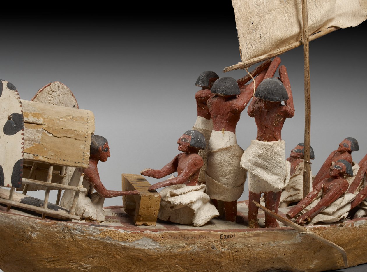 Beni Hasan'dan model cenaze teknesi, muhtemelen Orta Krallık, c.2060-1786, 107032 karışık medya detayı by Egyptian