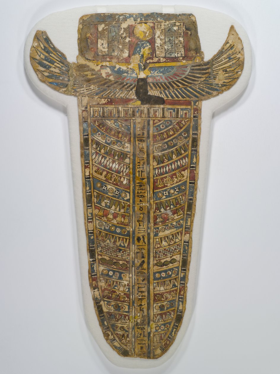 Boyalı Mumya Örtüsü (Önlük), MÖ 305-30 (keten, gesso, boya ve yaldız) by Egyptian