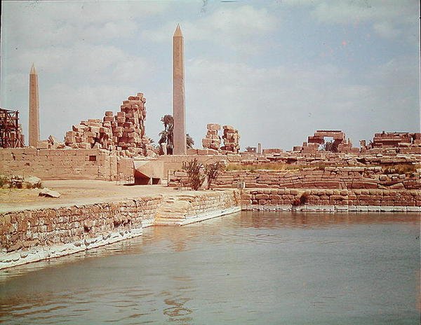 Kutsal Göl manzarası, Amun Tapınağı by Egyptian