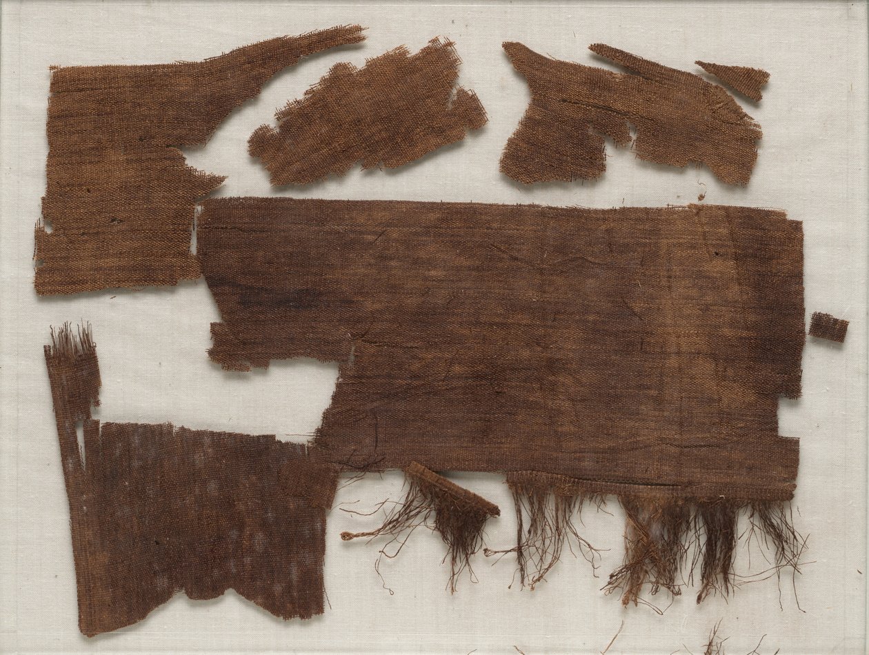 Senbi, Orta Krallık, c.1918-1859 MÖ tabutunda bulunan Mısır mumya sargılarının parçaları by Egyptian 12th Dynasty